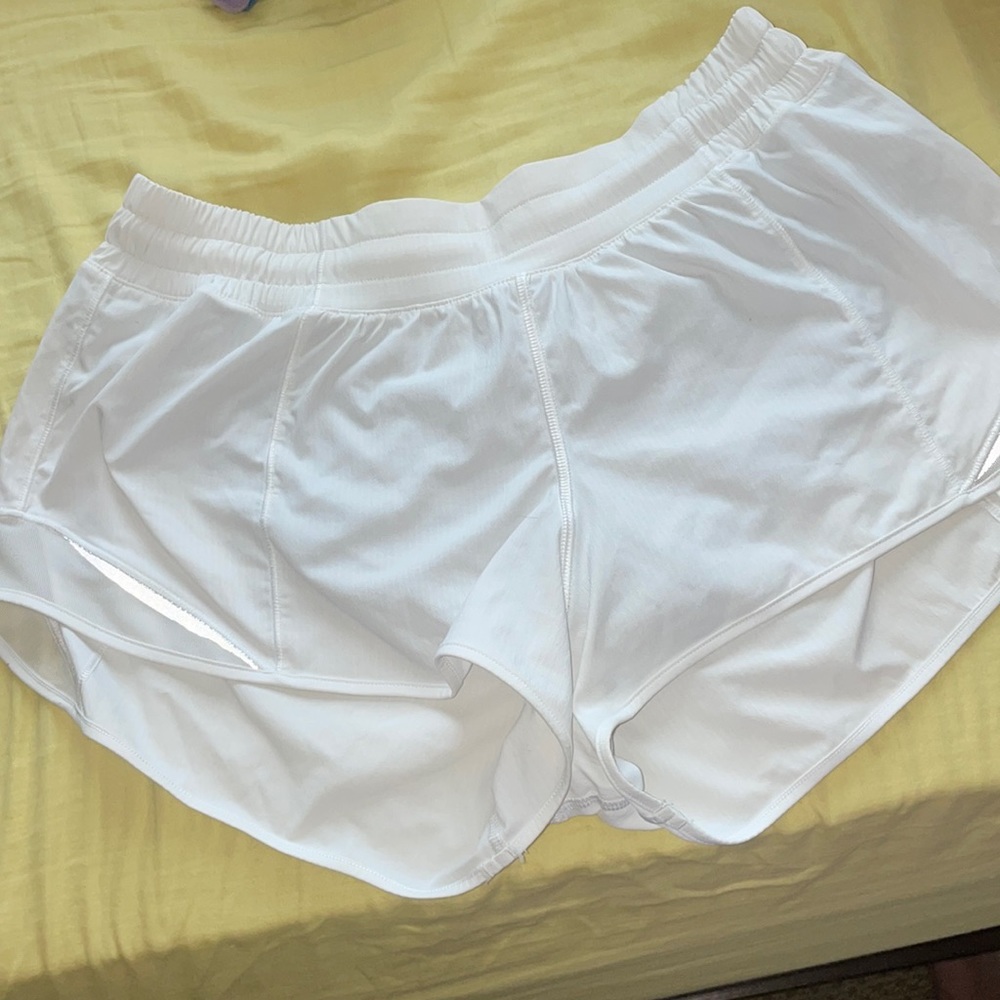 White lulu lemon shorts
